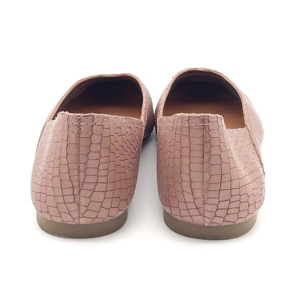 Lucky Brand Alba Ballet Flat in Dusty Mauve Croc Embossed Leather Size 9.5 - Picture 10 of 16